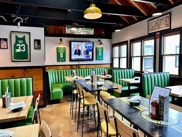 Row of craft beer taps